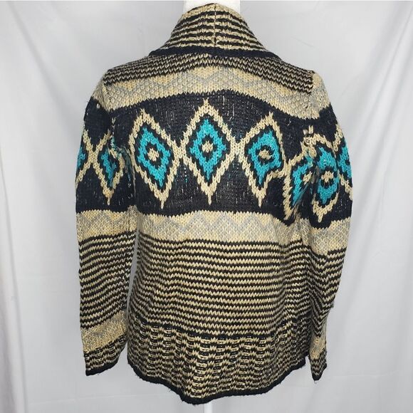 PINK REPUBLIC cardigan open front southwestern pattern‎ sweater M - Picture 3 of 6